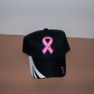 Ladies Black Breast Cancer Awareness Hat Ball Cap New!