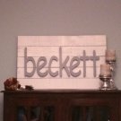 Wood Pallet Sign with Raised Lettering 31"x8"x18"