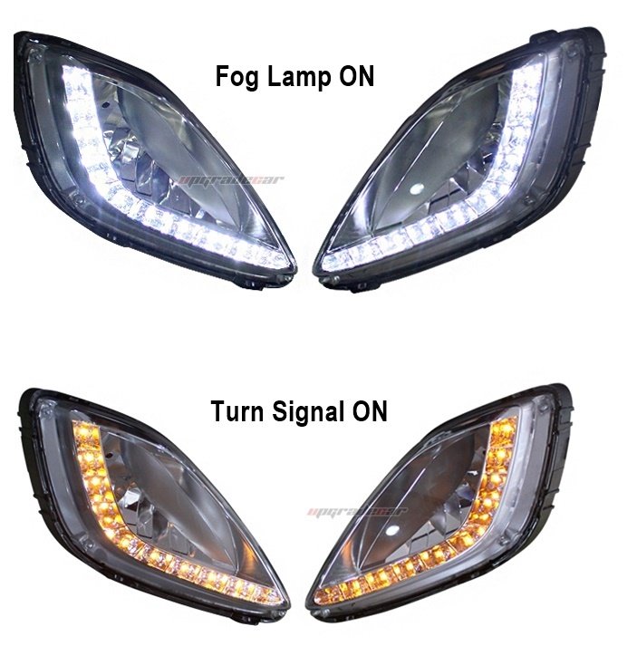 HYUNDAI Elantra 2011 2013 2014 Fog Lamp LED DRL Day Time Running Lights