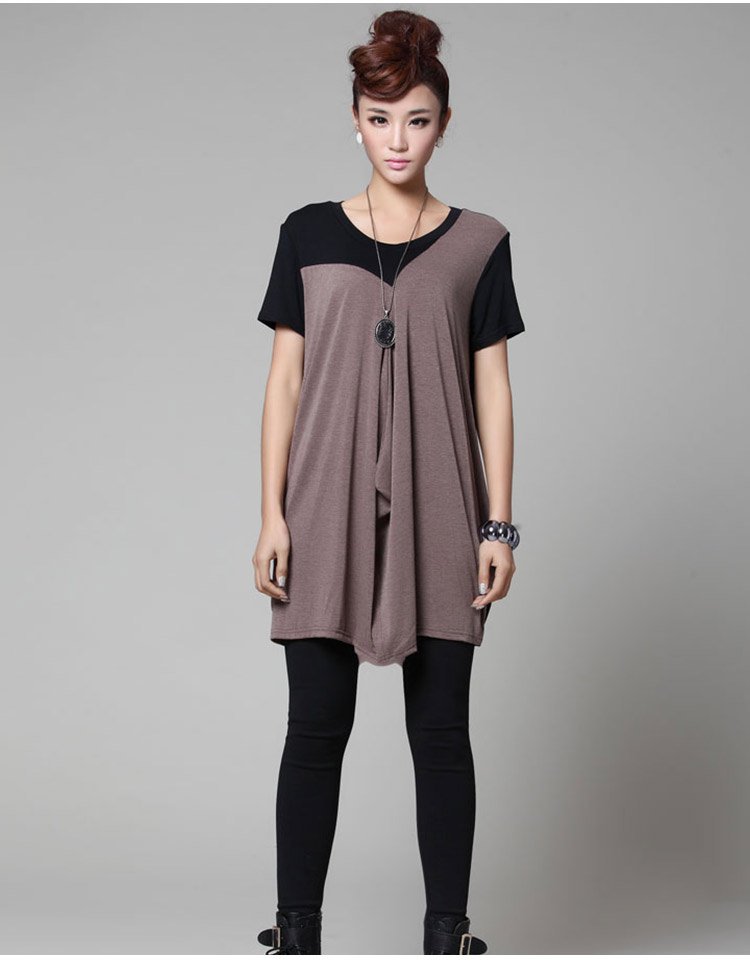 Fashion women's clothing, summer with short sleeves loose skirt