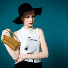Ostrich pattern handbags, leather , chain bag , pouches , cosmetic
