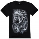 High-quality cotton T-shirt , men's T-shirt, summer short-sleeved T-shirt, Indian Head