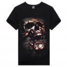 Fashion cotton T-shirt, men's T-shirt, summer short sleeve T-shirt, angry skeletons