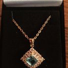 14K Gold Bonded Pendant Necklace with CZ's