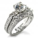 White Gold Wedding Ring Set Size 5-6