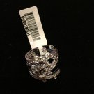 Fashionable Silver Ring with Swavorski Finish  Size 6