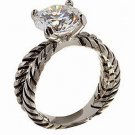 Tivoli Round Cubic Zirconia Rope Band Ring