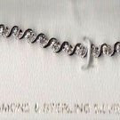STERLING SILVER & 1/4 CTW 7 1/2" BRACELET