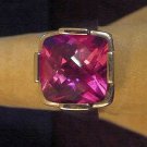 STERLING SILVER RASBERRY CZ Ring Size 8