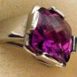 STERLING SILVER RASBERRY CZ Ring Size 8