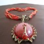 Women's Red Gemstone Beaded Vintage Style Chain Necklace