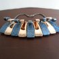 Women's Gold Metal with Light Teal Collar Statement Necklace