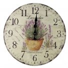 Romatic French Country Wall Clock,Silent Wood Wall Clock