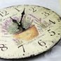 Romatic French Country Wall Clock,Silent Wood Wall Clock