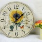 Sunflower Wall Clock,Silent Wood Wall Clock