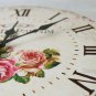 French Rose Wall Clock,Silent Wood Wall Clock