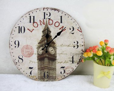 Big Ben Wall Clock,Silent Wood Wall Clock