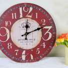 Vintage Country Wall Clock,Silent Wood Wall Clock