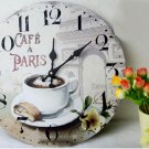 Coffee Wall Clock,Silent Wood Wall Clock