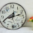 Bird Wall Clock,Silent Wood Wall Clock