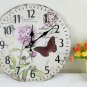 Butterfly Wall Clock,Silent Wood Wall Clock