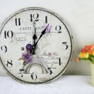 Iron Tower Wall Clock,Silent Wood Wall Clock