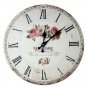 Country Rose Wall Clock,Silent Wood Wall Clock