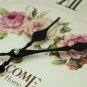 Country Rose Wall Clock,Silent Wood Wall Clock