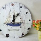 Nautical Wall Clock,boat Silent Wood Wall Clock
