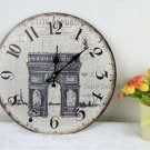France icon Wall Clock,boat Silent Wood Wall Clock