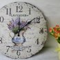 Vintage French Lavender Wall Clock,boat Silent Wood Wall Clock