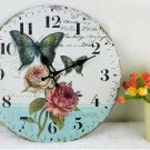 floral &butterfly Wall Clock,boat Silent Wood Wall Clock