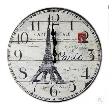 Vintage Iron Tower Wall Clock,boat Silent Wood Wall Clock