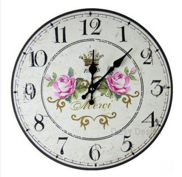 Rose Wall Clock,boat Silent Wood Wall Clock