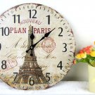 Vintage Iron Tower Wall Clock,boat Silent Wood Wall Clock