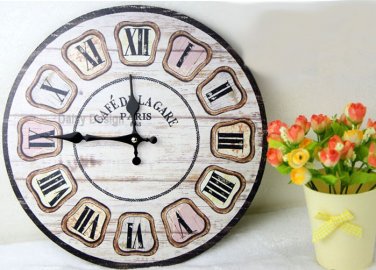 Vintage Wall Clock,boat Silent Wood Wall Clock
