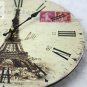 Vintage Iron Tower Wall Clock,Silent Wood Wall Clock
