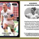 Carli Lloyd NEW! 2015 Commemorative Women's World Cup ACEO Soccer Card! - USA