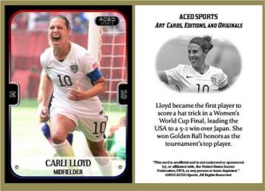 Carli Lloyd NEW! 2015 Commemorative Women's World Cup ACEO Soccer Card! - USA