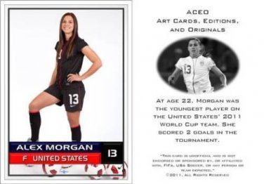 Alex Morgan - 2011 Women's World Cup Commemorative ACEO Sports Soccer Card! USA