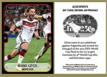 Mario Gotze 2014 World Cup Commemorative ACEO Sports Soccer Card Germany