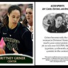 Brittney Griner 2013 ACEO Sports Pre RC Basketball Card Baylor Phoenix Mercury