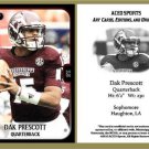 Dak Prescott 2013 ACEO Sports Football Pre RC Card Mississippi State
