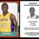 Julius Randle 2014 1986-87 Fleer Style ACEO Card Rookie RC Los Angeles Lakers