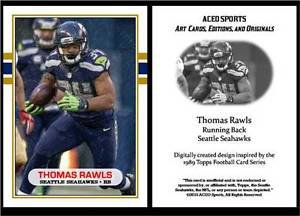 Thomas Rawls 2015 - 1989 Topps Style ACEO Football Card - Seattle Seahawks NEW!