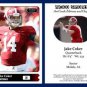 Jacob Jake Coker 2015 ACEO Sports Football Card - Alabama Crimson Tide - QB