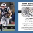 Chris Hogan NEW! 2016 ACEO Sports Football Card New England Patriots