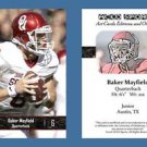 Baker Mayfield NEW! 2016 ACEO Sports Football Card - Oklahoma Sooners - QB