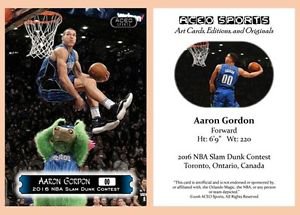Aaron Gordon BRAND NEW 2016 Slam Dunk Contest Commemorative ACEO Card - Orlando