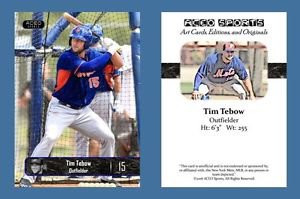 Tim Tebow NEW! 2016 ACEO Sports Baseball Card - New York Mets